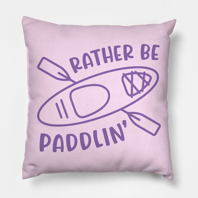 Rather Be Paddlin' Kayaking Kayaker Pillow by GlimmerDesigns