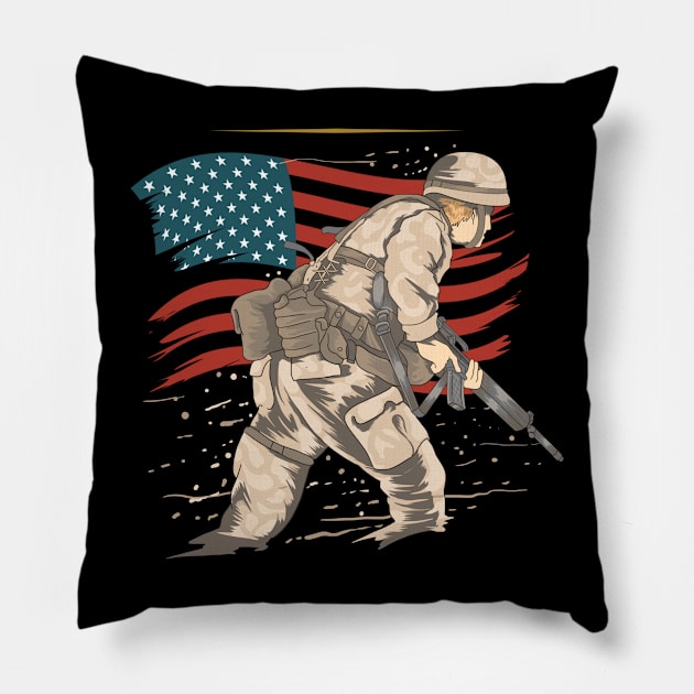 World war 3 Pillow by Manafff