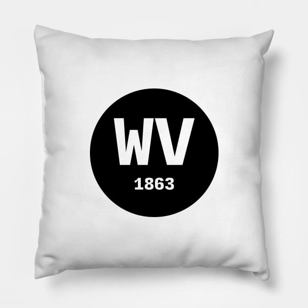 West Virginia | WV 1863 Pillow by KodeLiMe