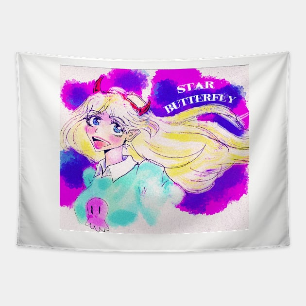 Star Butterfly Tapestry by Amber Oh!