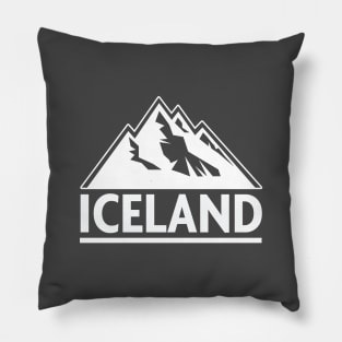 Iceland Mountain T-shirt Pillow