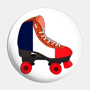 Roller Skating France Pin