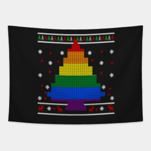 LGBT Christmas Tree T-shirt Tapestry