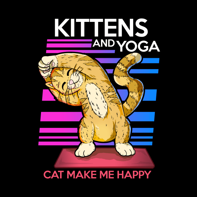 cat yoga animal cute and funny namaste by the house of parodies