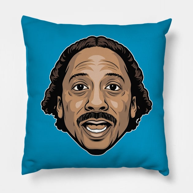 Katt Williams Funny Face Pillow by Aldrvnd