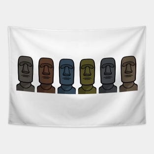 Moai Line Tapestry