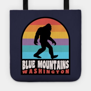 Blue Mountains Washington Camping Bigfoot Sasquatch Hiking Tote