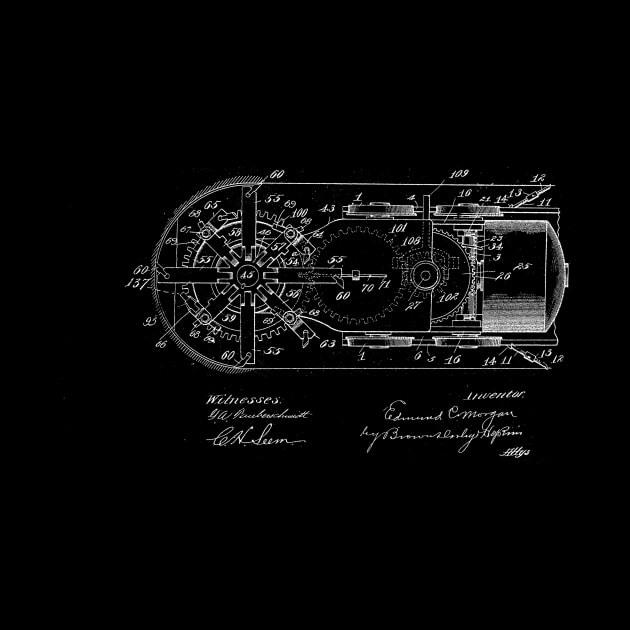 Mining Machine Vintage Patent Drawing by TheYoungDesigns