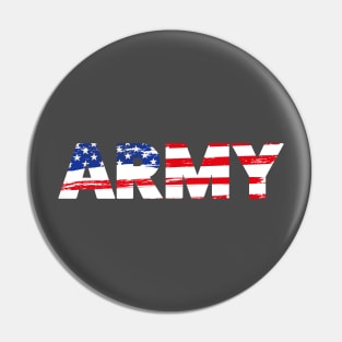 Army US Flag retro style Pin