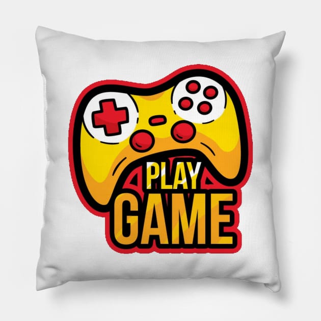Play game Pillow by GAMINGQUOTES