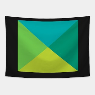 Green Shade Decent Geometrical Pattern Tapestry