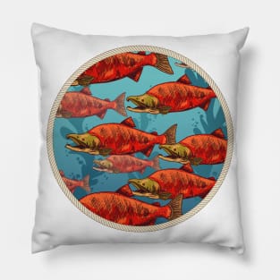 Round Fish Stamp Pillow