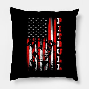 Proud American Pitbull Terrier Flag Pillow