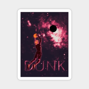 Space Dunk Basket ball Illustration Magnet