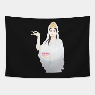 Kwan Yin, Goddess of Love and Compassion- Light Purple Tapestry