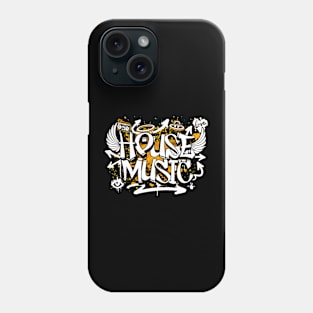 HOUSE MUSIC  - Graffiti Steez (white/orange) Phone Case