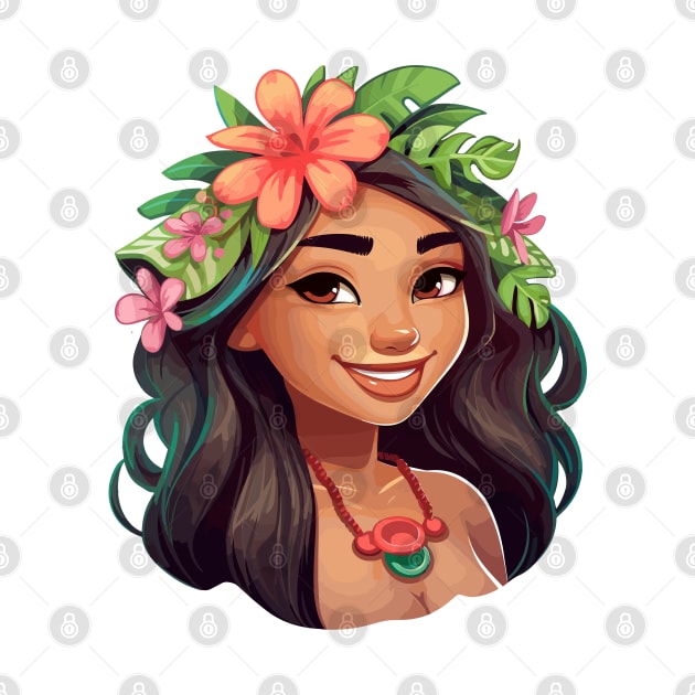 Cute Hawaiian girl Samoan girl Polynesian by Scrapitsideways