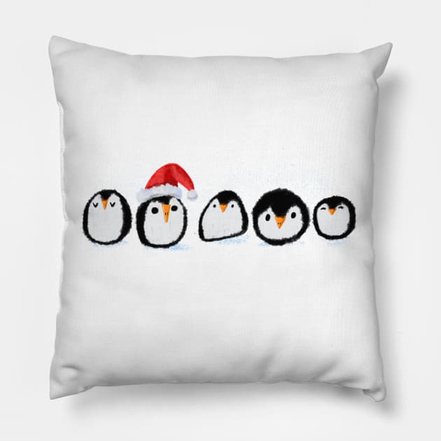 Penguins Pillow by Mary Mastren