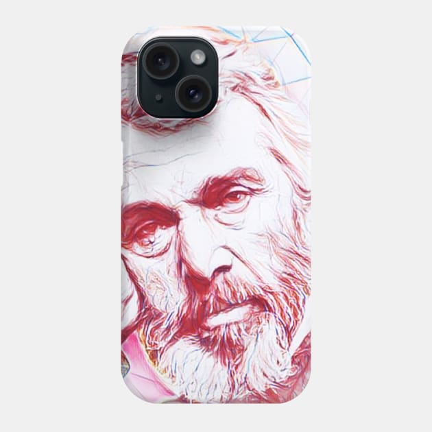 Thomas Carlyle Portrait | Thomas Carlyle Artwork Line Art Phone Case by JustLit