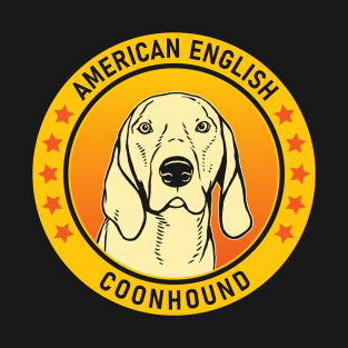 American English Coonhound Dog Portrait T-Shirt