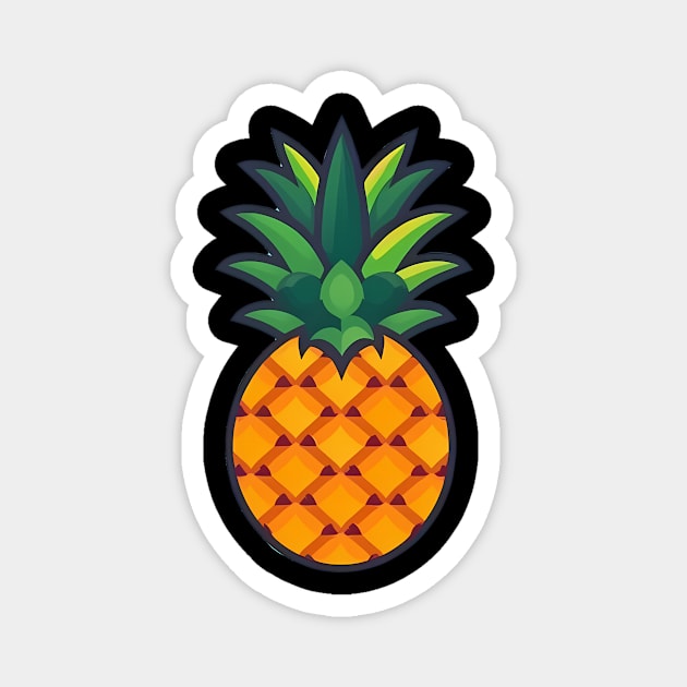 Simple Pineapple, Love Fruits Magnet by dukito