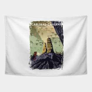 Carlsbad Caverns National Park Vintage Travel Poster Tapestry