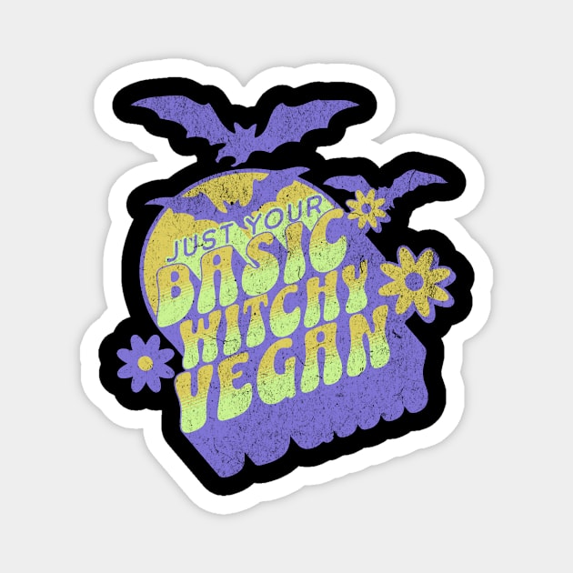 Basic Witchy Vegan, Funny Vegan Witch, Vegan Christmas Gifts, Vegan Gifts 2023, 2024 Magnet by KindWanderer