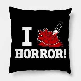 I Heart Horror! Pillow