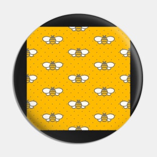 Cute Yellow Bees and Dots Pin