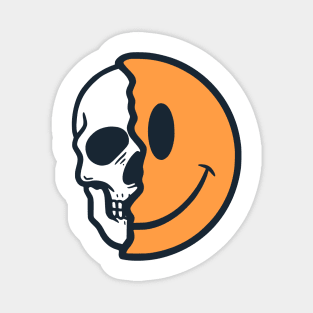 Skull and Smile emoticon Magnet