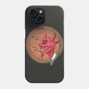 Devil face smoking cigarette Phone Case