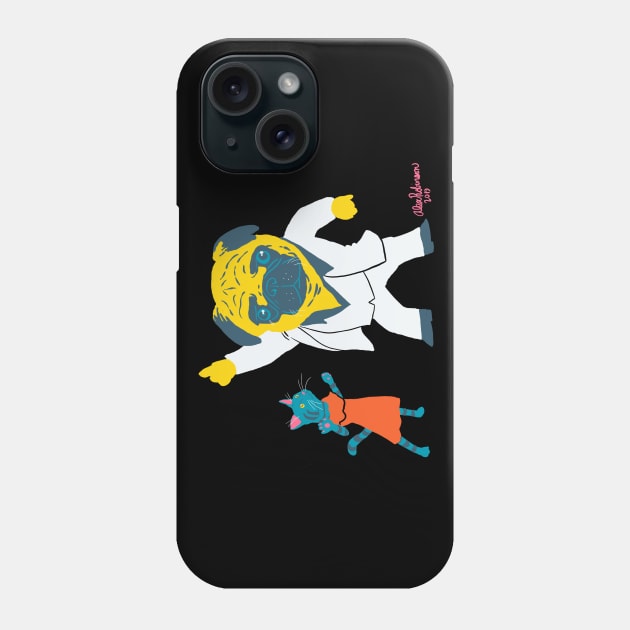 Disco Pug Phone Case by AlexRobinsonStuff