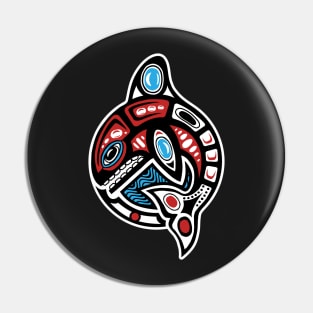 Orca Shamanic Animal Emblem Pin