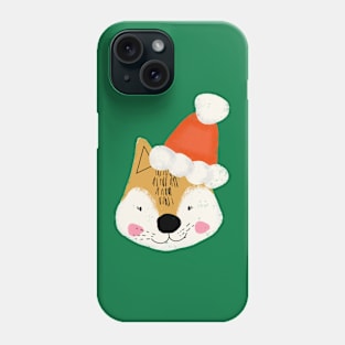 Cute miss Santa fox Phone Case