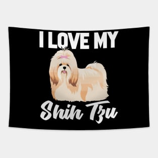 I Love My Shih Tzu Tapestry