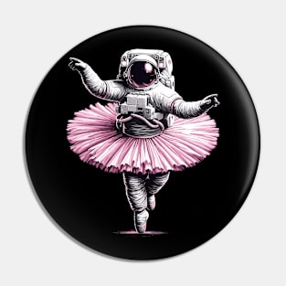 Cute Astronaut in Tutu Ballet Dancing Funny Ballet Pin