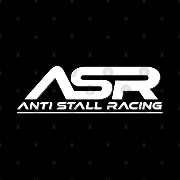 Anti Stall Racing Logo - White by Anti Stall Racing