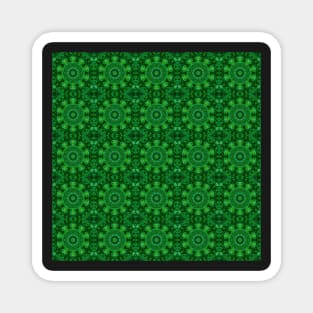 Green Clover Kaleidoscope pattern 10 Magnet