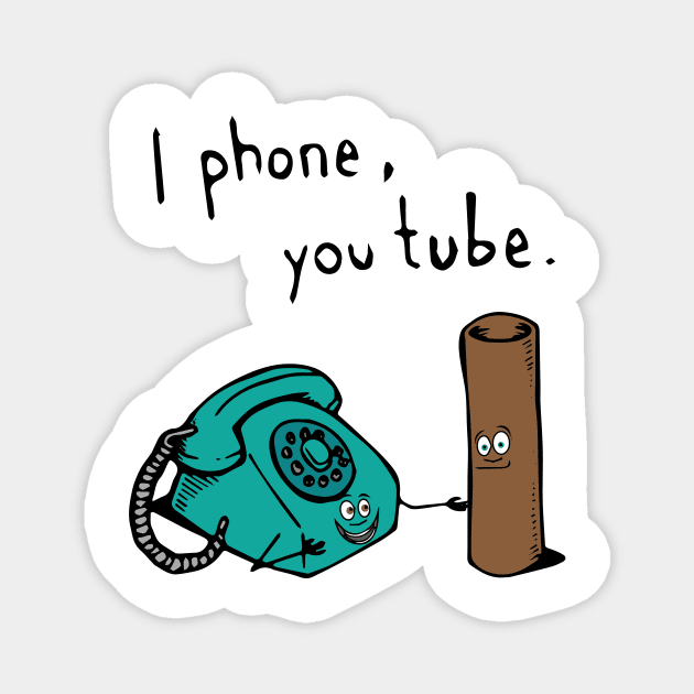I phone, you tube Magnet by AmazingArtMandi