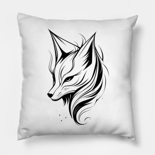 Minimalist Kitsune 2: Modern Interpretation of Japanese Mythical Creature Pillow