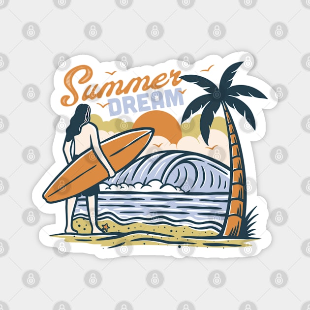 Summer dream Magnet by Garis asli 