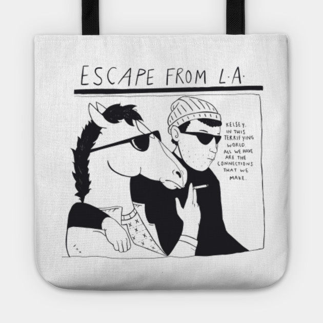 Bojack Horseman Beige Sac /à Provisions R/éutilisable Escape From L.A Vendax BoJack Youth