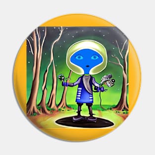 Alien Scientist Pin