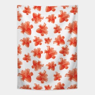 Red Lily Flowers Pattern Tapestry