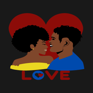 illustration of Valentine's Day love and friendship in a single image. T-Shirt