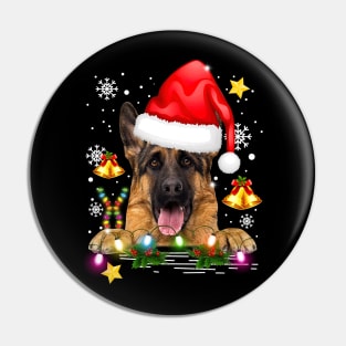 Christmas Lights German Shepherd Pin