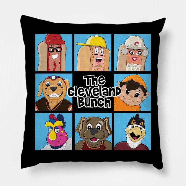 The Cleveland Bunch Pillow by DeepDiveThreads