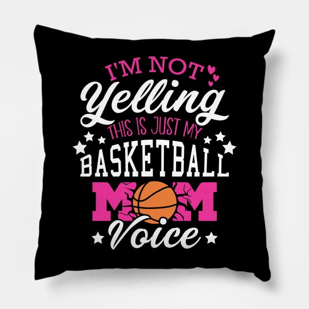 Basketball Moms Funny Quotes for Basketball Fans and Players Pillow by MetalHoneyDesigns