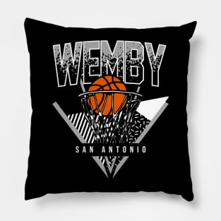 San Antonio Basketball Wemby Retro Pillow