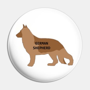 german shepherd liver name silhouette Pin